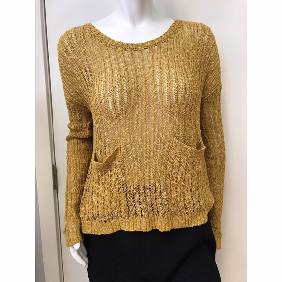 KENSIE MUSTARD COLOR SWEATER SIZE SMALL - Picture 1 of 7